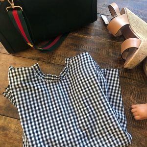 Zara Checkered Puff Sleeves